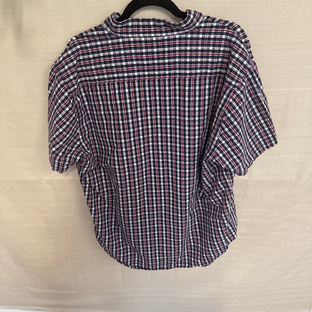 California Red and Blue Casual Button Down Shirt - Picture 3 of 4